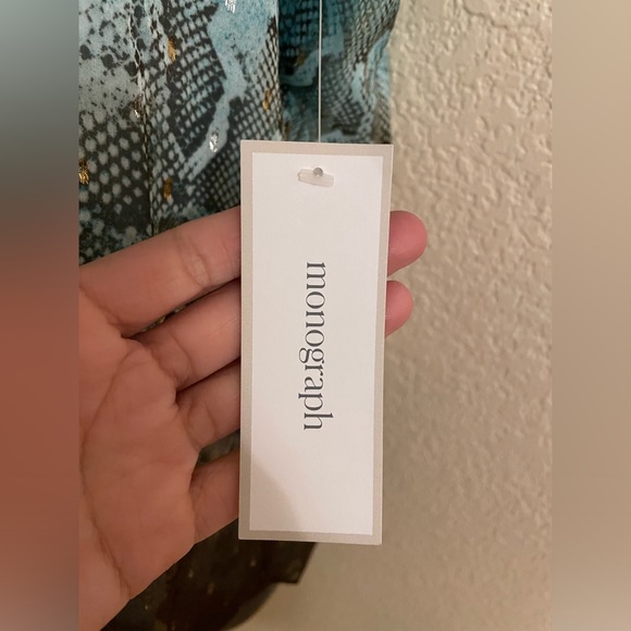 Blue Monograph halter top nwt - Picture 3 of 3